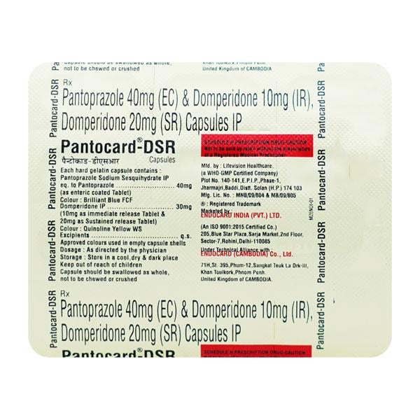 PANTOCARD DSR 30/40mg Capsule 10's