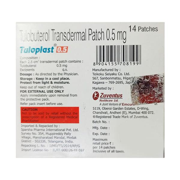 Tuloplast Transdermal 0.5mg Patch 1'S