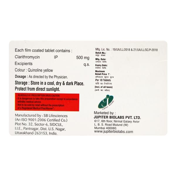 CLYARA 500mg Tablet 10's