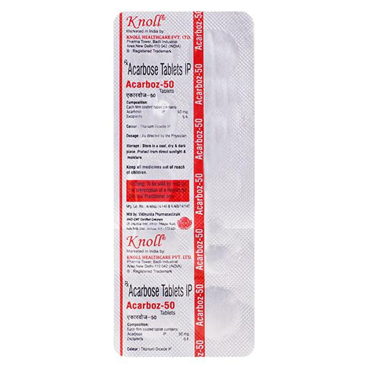 ACARBOZ 50 Tablet 10's