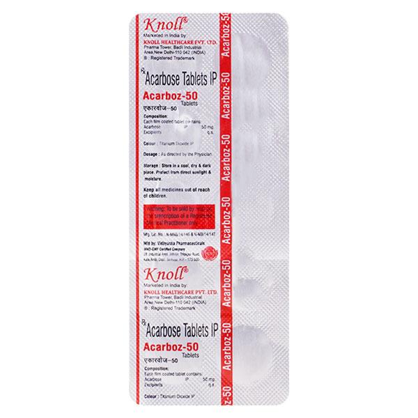 ACARBOZ 50 Tablet 10's