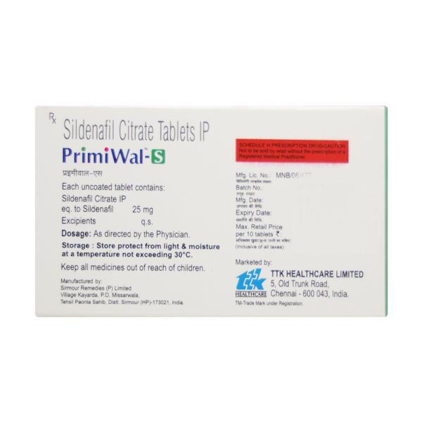 Primiwal S 25mg Tablet 10'S