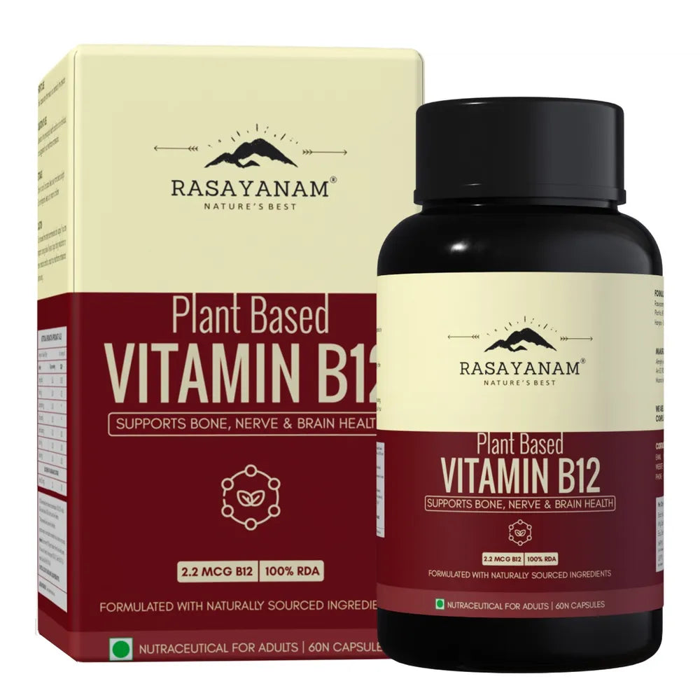 Rasayanam Plant Based Vitamin B12, 60 Capsules