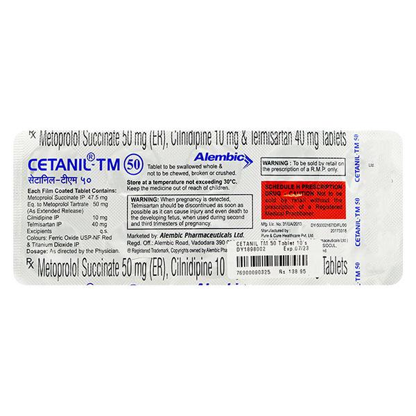 CETANIL TM 50 Tablet 10's
