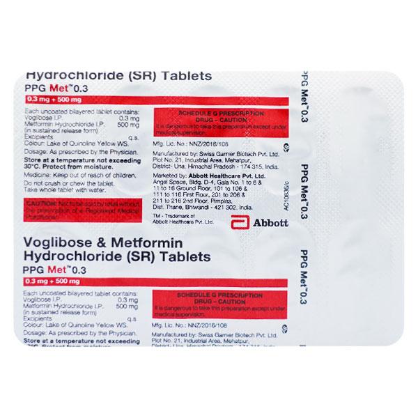 PPG Met 0.3mg Tablet 10'S