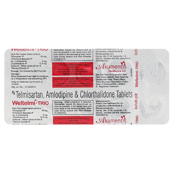 Weltelmi Trio 40mg Tablet 10'S