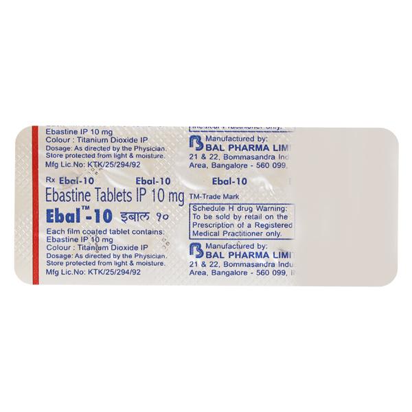 Ebal 10mg Tablet 10'S