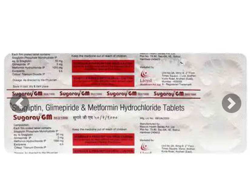 SUGARAY GM 50/2/1000 Tablet 15's