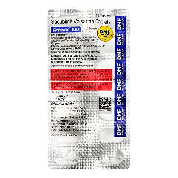 ARNISAC 100 Tablet 14's