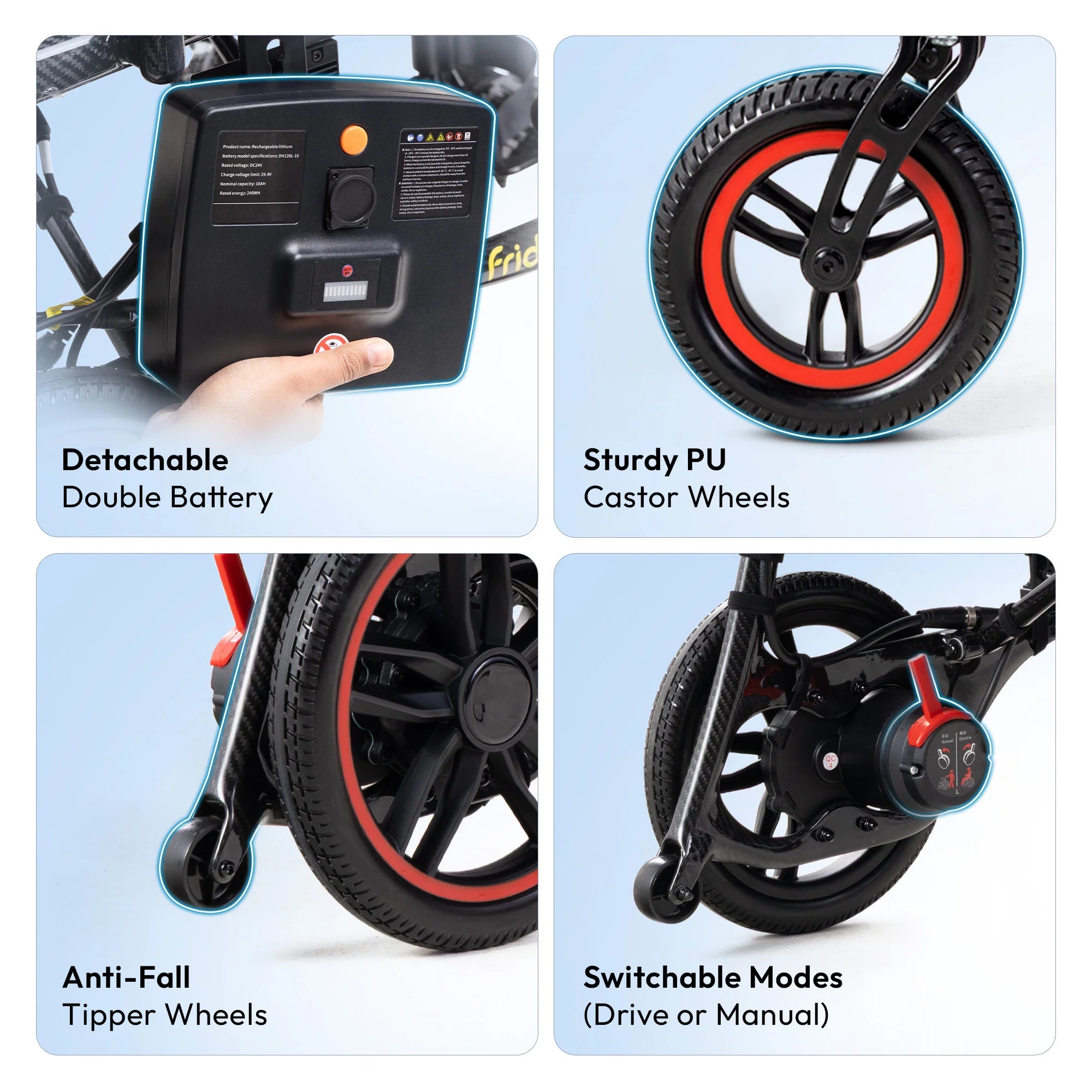 Frido Carbon Fiber X Electric Wheelchair