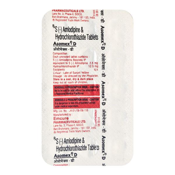 Asomex D 2.5mg Tablet 15'S