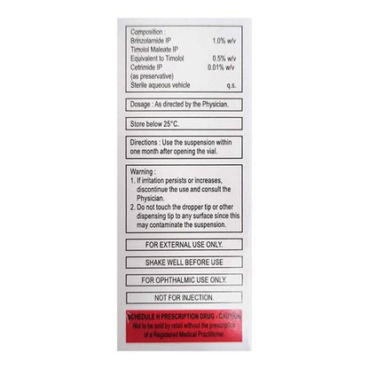 BRINZOX T BAK FREE Eye Drops 5ml