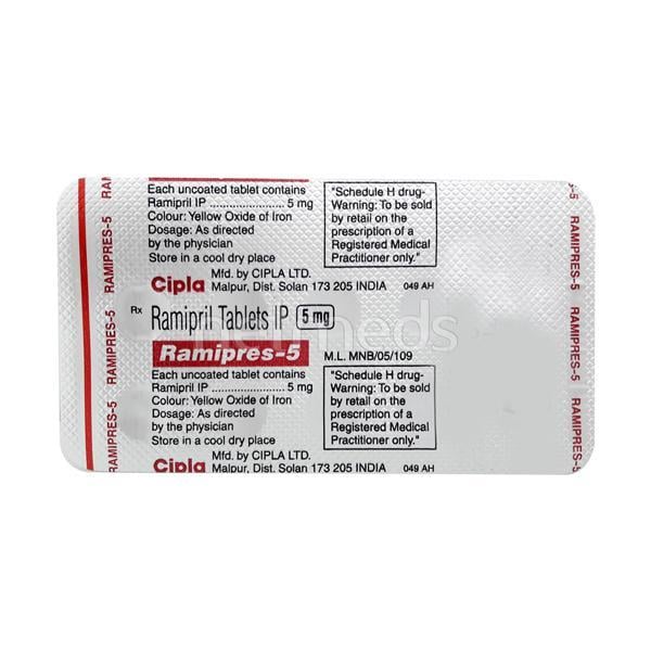 Ramipres 5mg Tablet 10'S