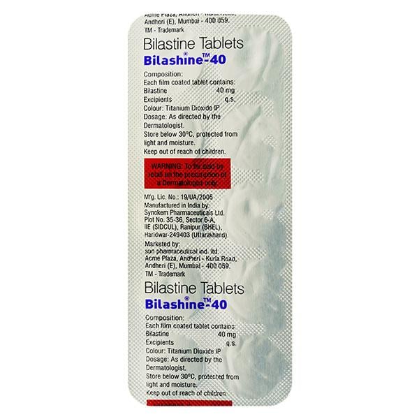 BILASHINE 40mg Tablet 10's