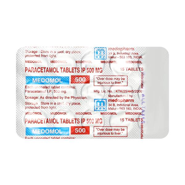 Medomol 500mg Tablet 15'S