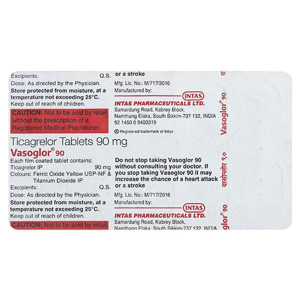 VASOGLOR 90 Tablet 10's