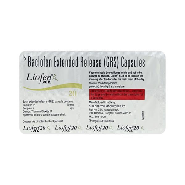 Liofen XL 20mg Capsule 10'S