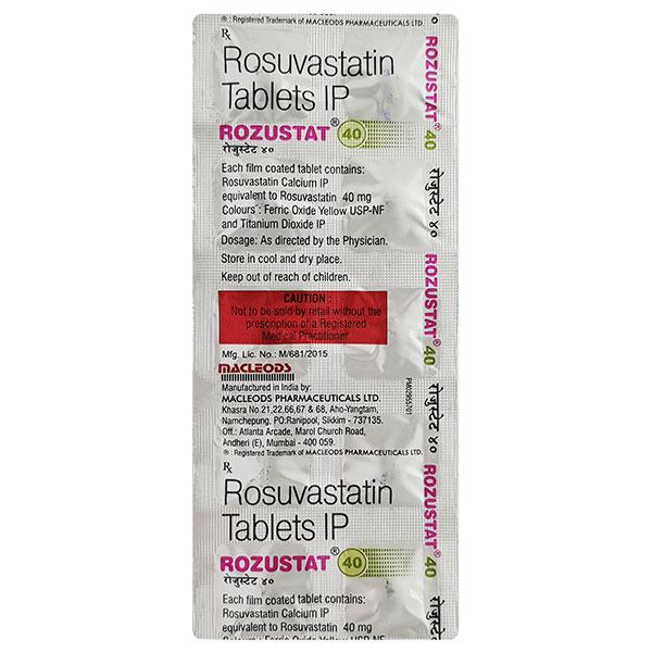Rozustat 40mg Tablet 10'S