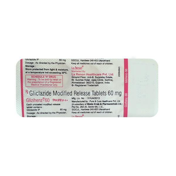 Glizihenz 60mg Tablet 10'S