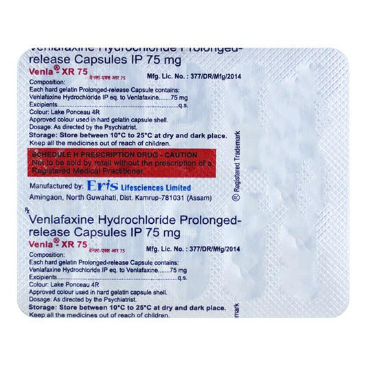 Venla XR 75mg Capsule 10'S