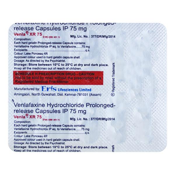 Venla XR 75mg Capsule 10'S