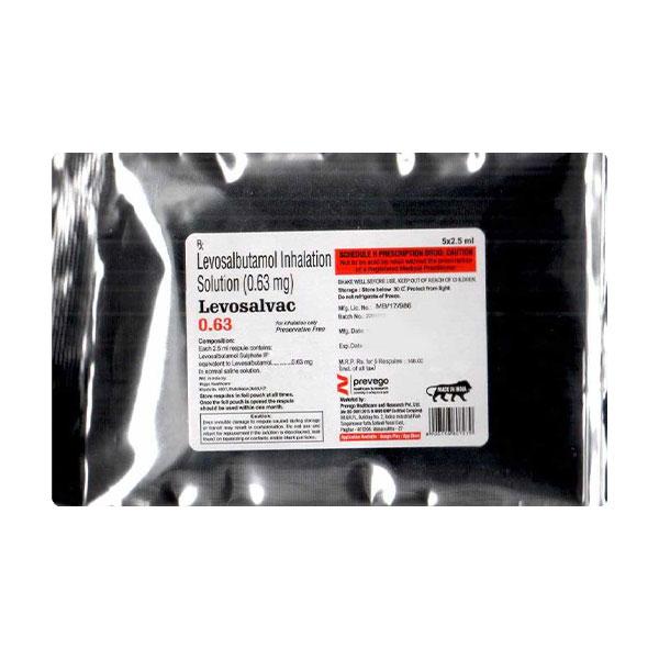 LEVOSALVAC 0.63 Respules 5X2.5ml