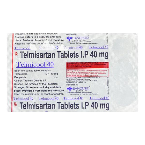 TELMICOOL 40 Tablet 15's