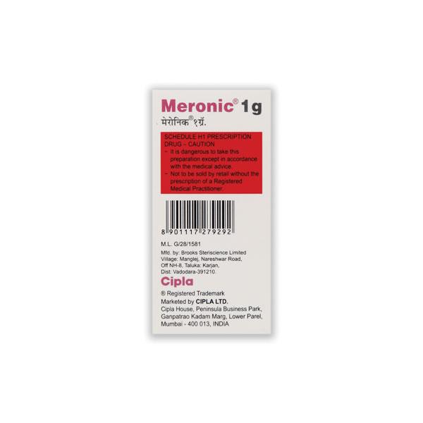 Meronic 1gm Injection 1's