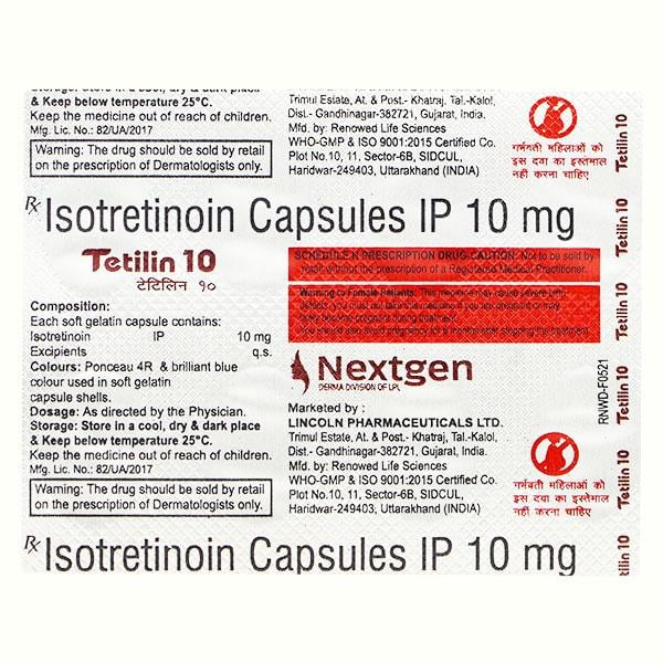 Tetilin 10mg Capsule 10'S