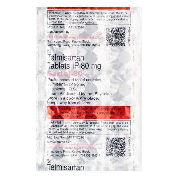 Sartel 80mg Tablet 15'S
