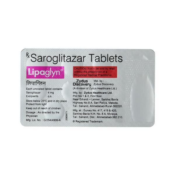 Lipaglyn 4mg Tablet 10'S
