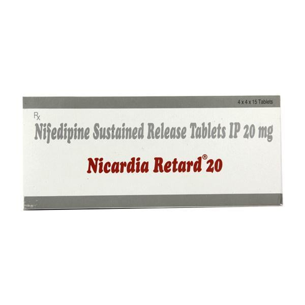 Nicardia Retard 20mg Tablet 15'S