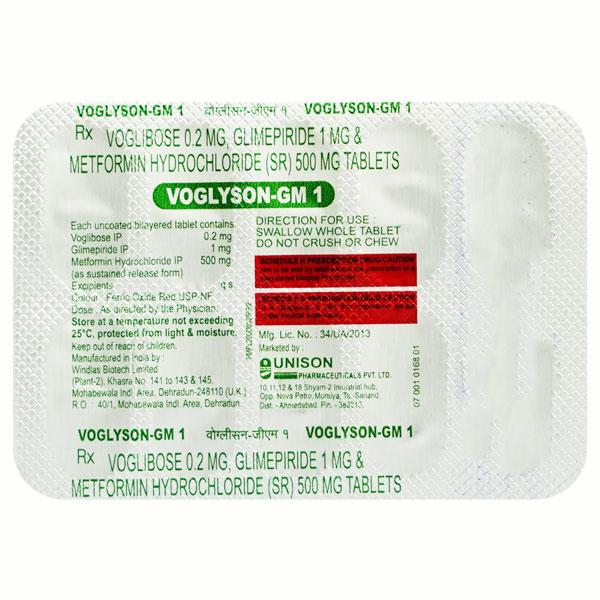 Voglyson GM 1mg Tablet 10'S