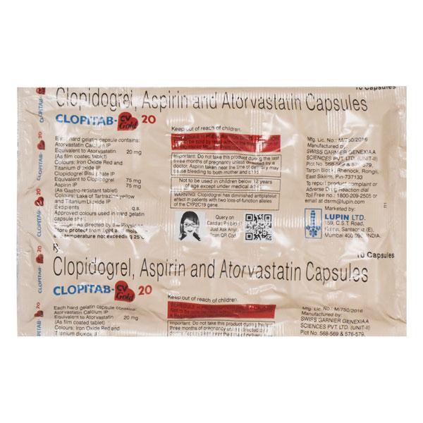 Clopitab CV Gold 20mg Capsule 10'S