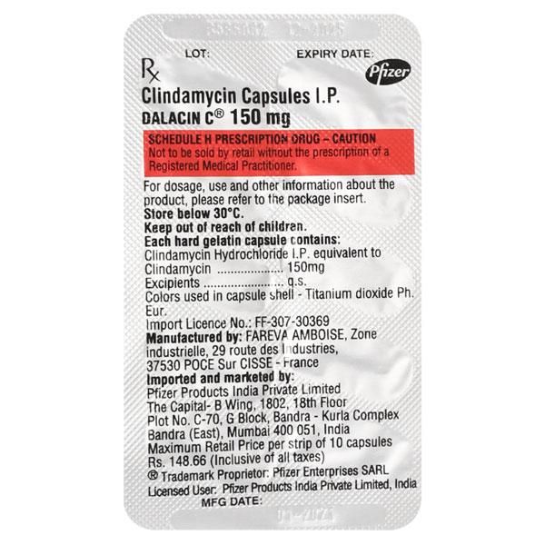 Dalacin C 150mg Capsule 10'S