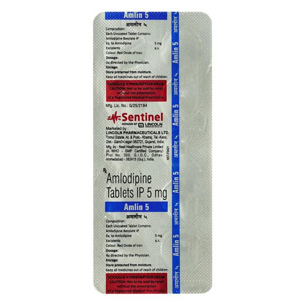 Amlin 5mg Tablet 10'S