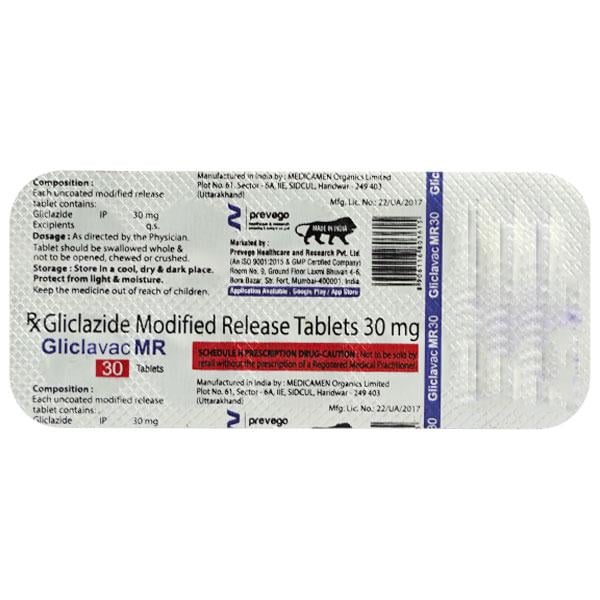 GLICLAVAC MR 30 Tablet 10's