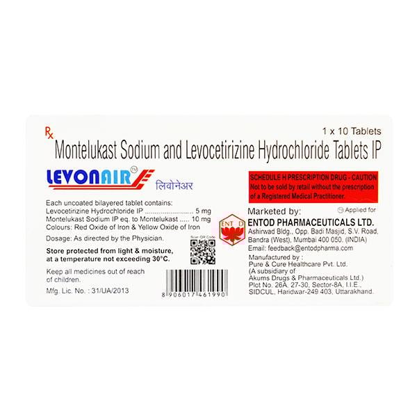 Levonair 10/5mg Tablet 10'S