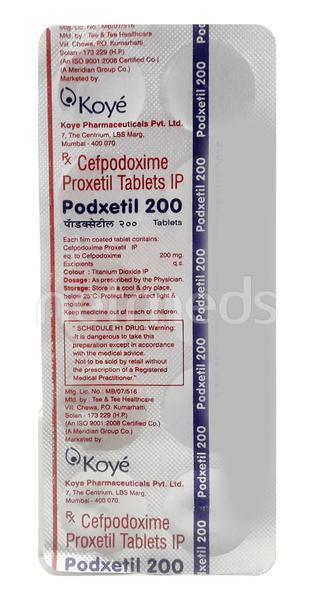 Podxetil 200mg Tablet 10'S