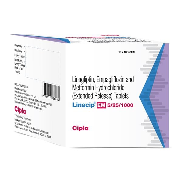 LINACIP EM 5/25/1000 Tablet 10's
