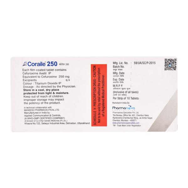 CORAILE 250mg Tablet 10's