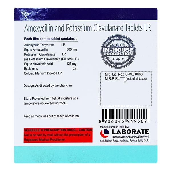 DOO CLAV 625mg Tablet 6's