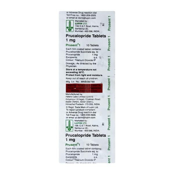Prusent 1mg Tablet 10'S