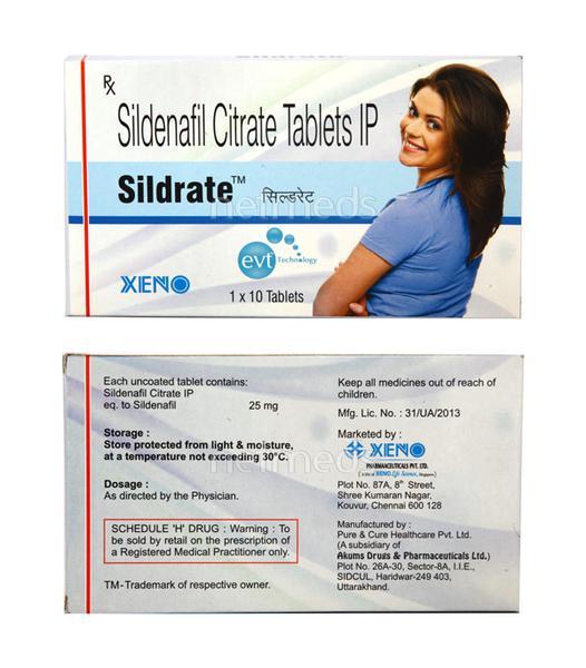Sildrate 25mg Tablet 10'S
