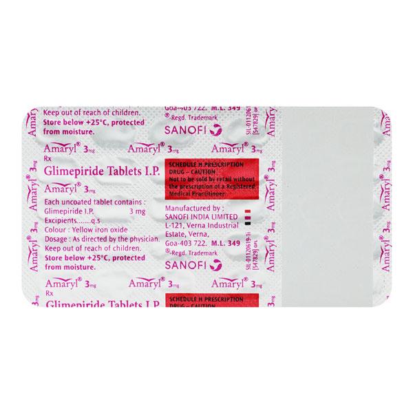 Amaryl 3mg Tablet 30'S