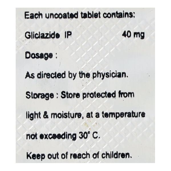 Glizato 40mg Tablet 15'S