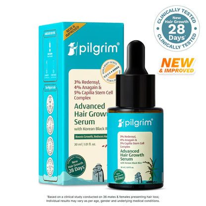 Pilgrim 3% Redensyl, 4% Anagain & 5% Capilia Stem Cell Complex Advanced Hair Growth Serum