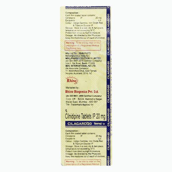 CILAGARD 20mg Tablet 10's