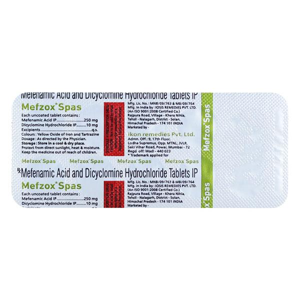 MEFZOX SPAS Tablet 10's