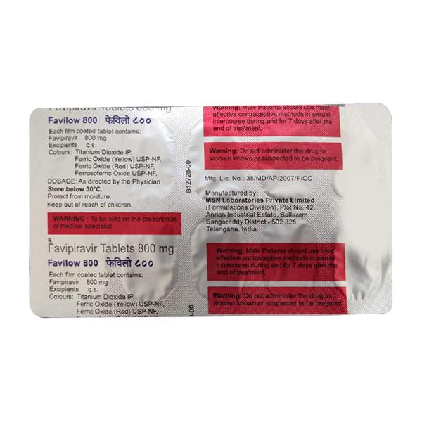 FAVILOW 800 Tablet 10's